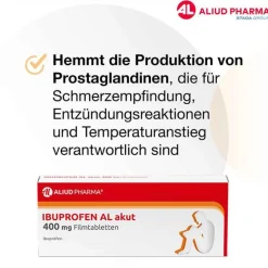 Online Aliud Pharma IBUPROFEN AL akut 400 mg Filmtabletten, 50 St