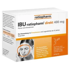 Hot IBU-® direkt 400 mg Pulver zum Einnehmen, 20 St Kopfschmerztabletten|Mittel Gegen Fieber