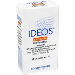 Online Ideos ® 500mg/ 400 I.E. Kautabletten, 30 St