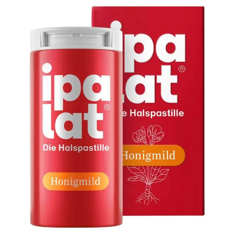 New Ipalat Halspastillen honigmild ohne Menthol zuckerfrei , 40 St