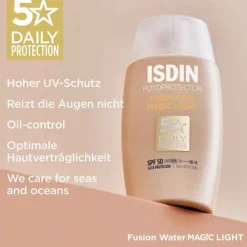 Outlet Fotoprotector Fusion Water Magic light Color SPF 50, 50 ml Lsf 50+|Gesicht