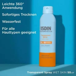 ISDIN Fotoprotector Wet Skin transparent Spray LSF 50, 100 ml