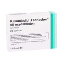 Discount Kaliumiodid „Lannacher“ 65 mg-Tabletten zur Iodblockade, 20 St Jod