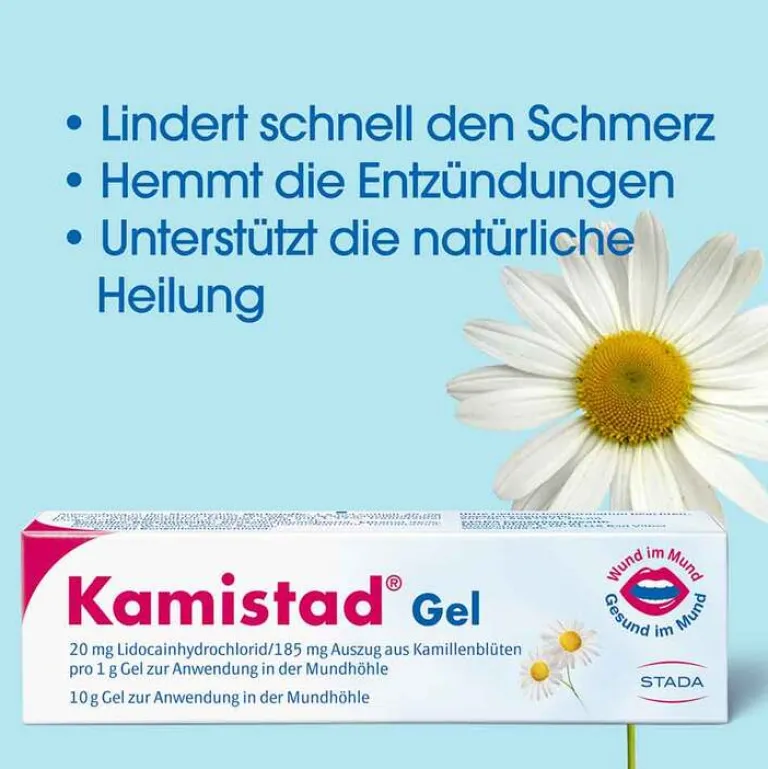 Hot Kamistad Gel bei Zahnfleischentzündungen und Aphten, 10 g