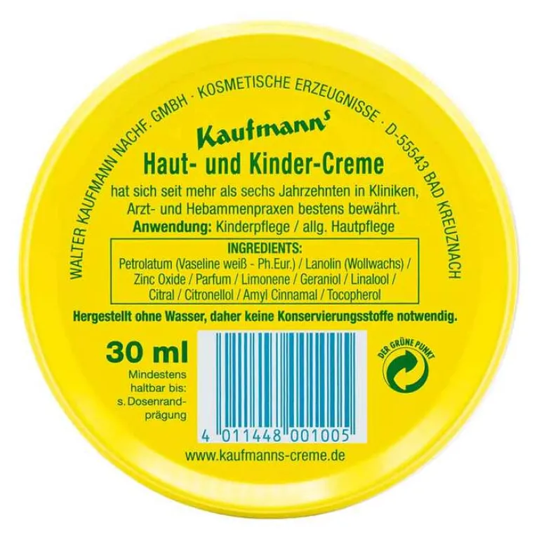 Outlet Kaufmanns Haut und Kindercreme, 30 ml
