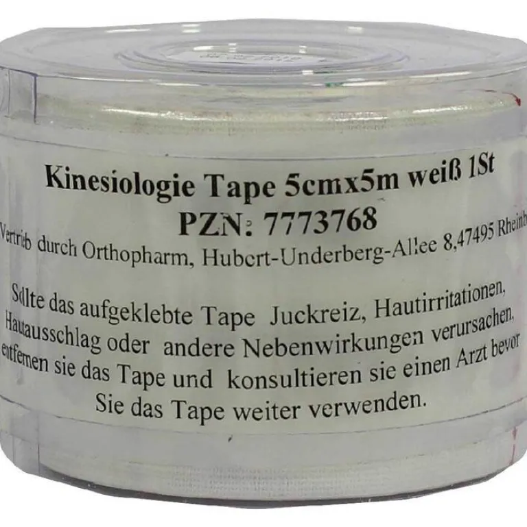Sale Kinesiologie Tape 5 cm x 5 m weiß, 1 St Kinesio Tape