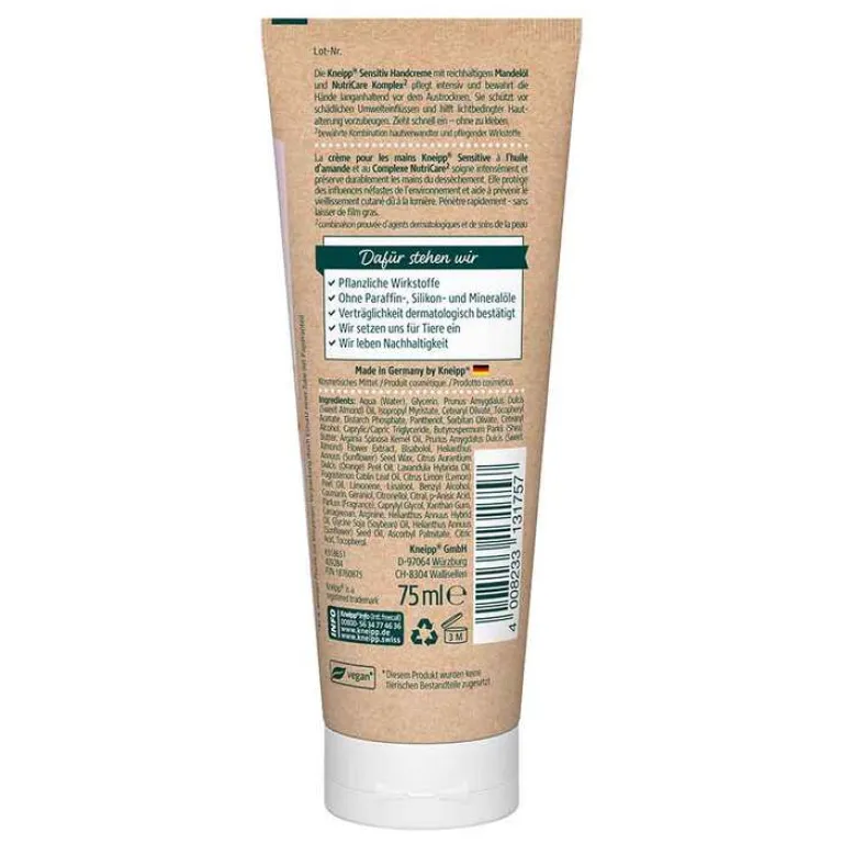 Hot Kneipp beruhigende Pflege Sensitiv Handcreme, 75 ml