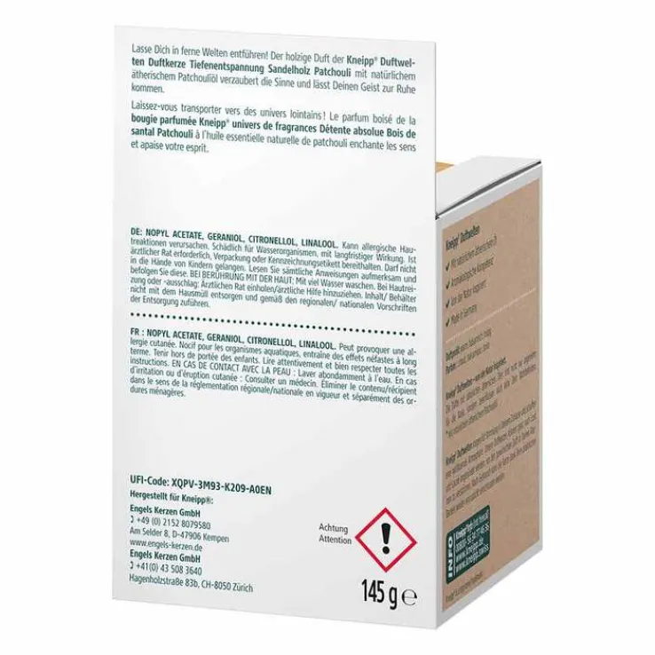 Kneipp Duftwelten Duftkerze Tiefen-Entspannung, 145 g