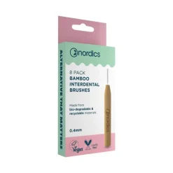 Clearance Öko Interdental Zahnbürste Bambus 0,40 mm Nordics, 8 St Zwischenraumreinigung