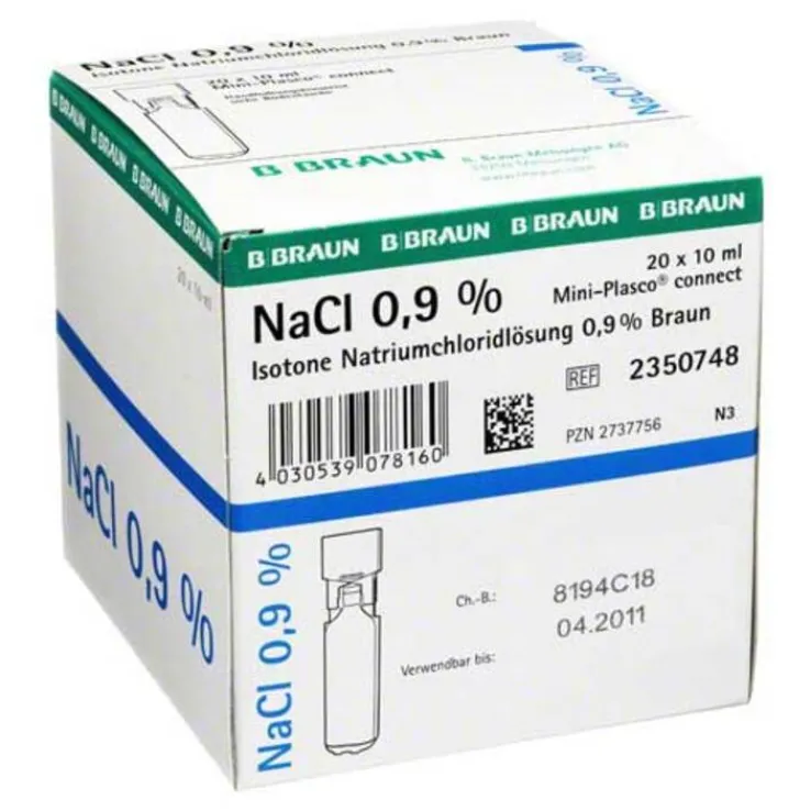 Kochsalzlösung 0,9% Miniplasco connect, 20X10 ml