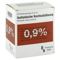 Kochsalzlösung 0,9% Plastikampulle Fresenius, 20X20 ml