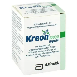 Clearance Kreon 10.000 Hartkapseln mit magensaftresistent überzogene Pellets, 50 St