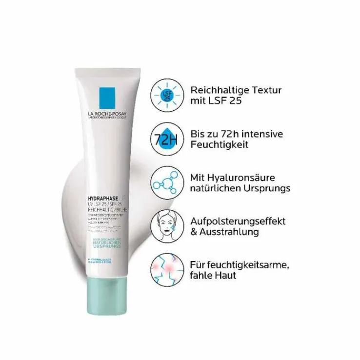 La Roche Posay Hydraphase HA UV Creme reichhaltig LSF 25, 40 ml