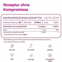 Lacto Intim Milchsäurebakterien + Biotin, 60 St