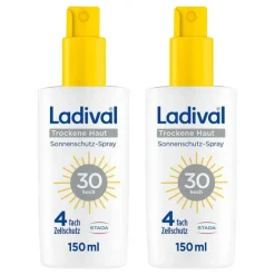Clearance Ladival trockene Haut Sonnenschutz-Spray LSF 30 , 2x150 ml
