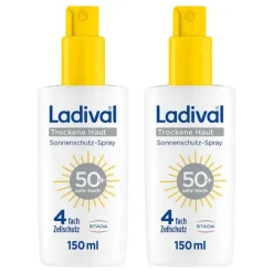 Ladival trockene Haut Sonnenschutz-Spray LSF 50 +, 2x150 ml