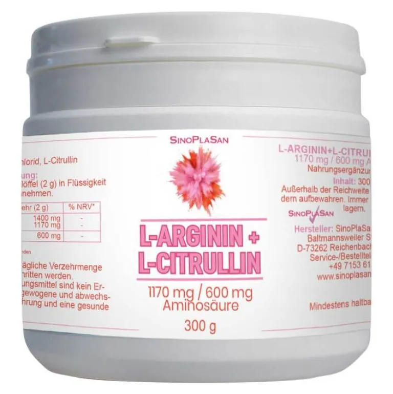 L-Arginin / L-Citrullin Aminosäure Pulver, 300 g Aminosäuren