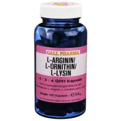 Online L-Arginin / L-Ornithin / L-Lysin 4:3:4 GPH Kapseln, 100 St Aminosäuren|Aminosäuren