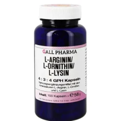 Discount L-Arginin / L-Ornithin / L-Lysin 4:3:4 GPH Kapseln, 60 St Aminosäuren|Aminosäuren