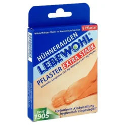Lebewohl Hühneraugen Pflaster extra stark einges., 8 St