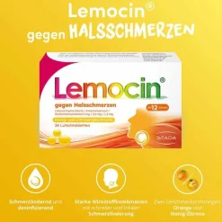 New Lemocin ® gegen Halsschmerzen Honig- und Zitronengeschmack, 24 St