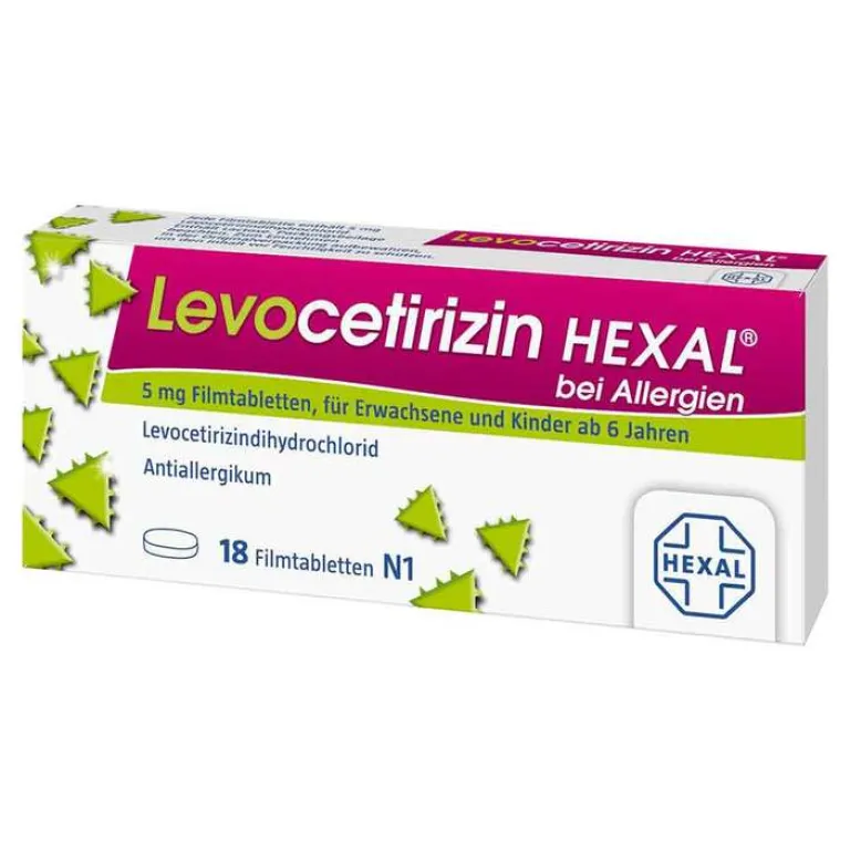 Outlet Hexal Levocetirizin bei Allergien 5 mg Filmtabletten , 18 St