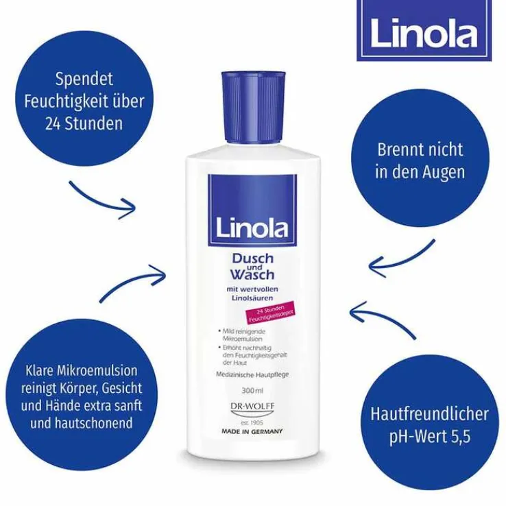 Linola Dusch und Wasch, 300 ml
