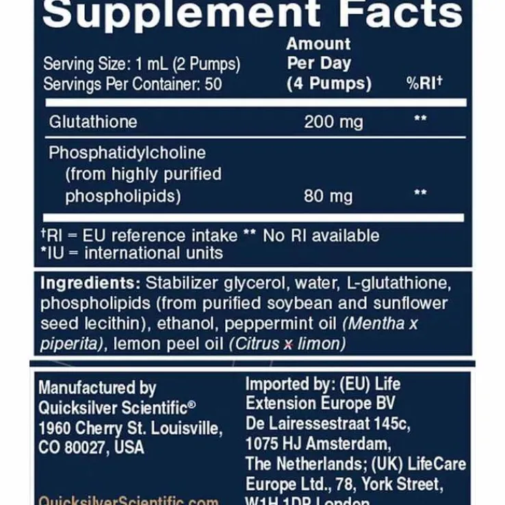 Liposomal Glutathion 200 mg Zitrone-Minze Fle, 50 ml