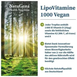 Sale Natugena Lipovitamine 1000 vegan Vitamin D3 + A + K2 Tropfen, 15 ml