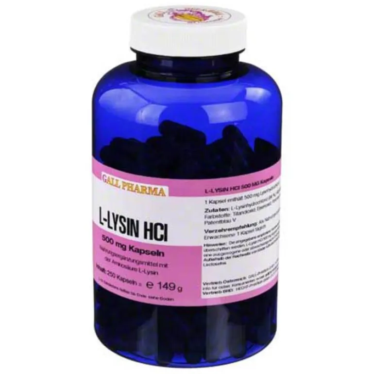 L-Lysin 500 mg GPH Kapseln, 250 St Aminosäuren