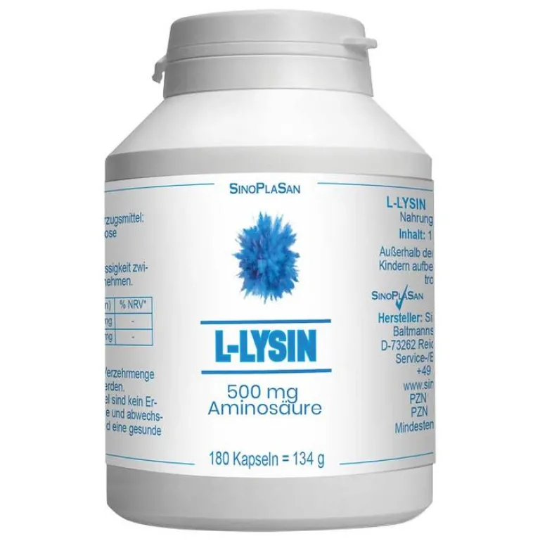 L-Lysin 500 mg Mono Kapseln, 180 St Aminosäuren|Aminosäuren