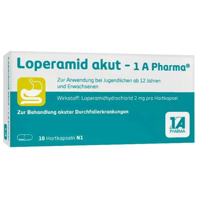 Online 1A Pharma Loperamid akut – 1 A Pharma® Hartkapseln, 10 St