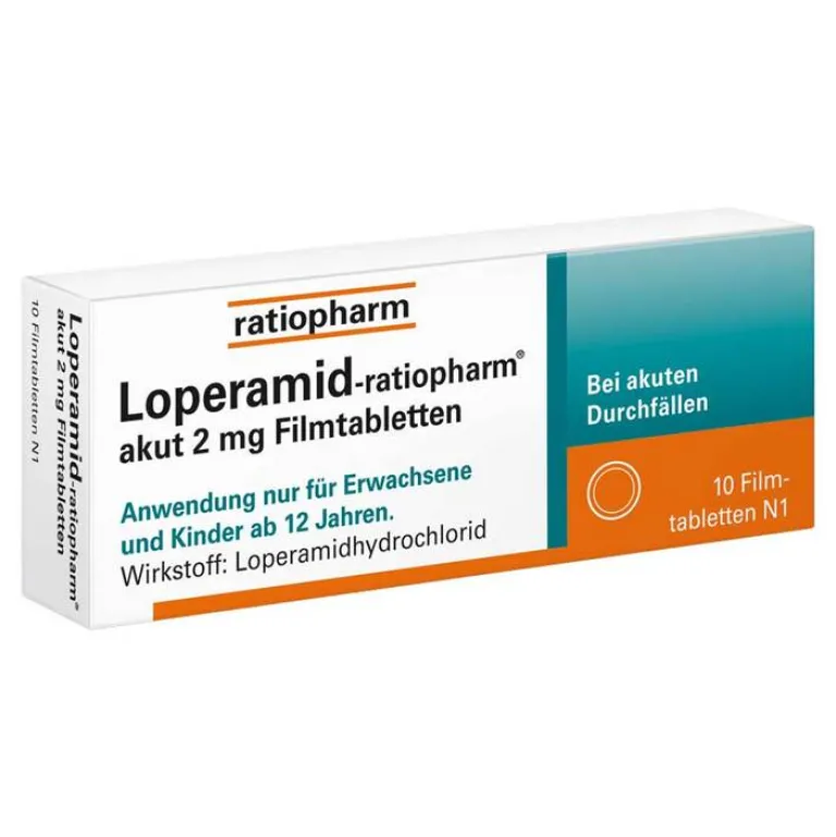 Loperamid-® akut 2 mg Filmtabletten, 10 St Durchfallmittel