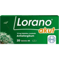 Hot akut 10 mg Tabletten, 20 St Loratadin|Allergie Tabletten