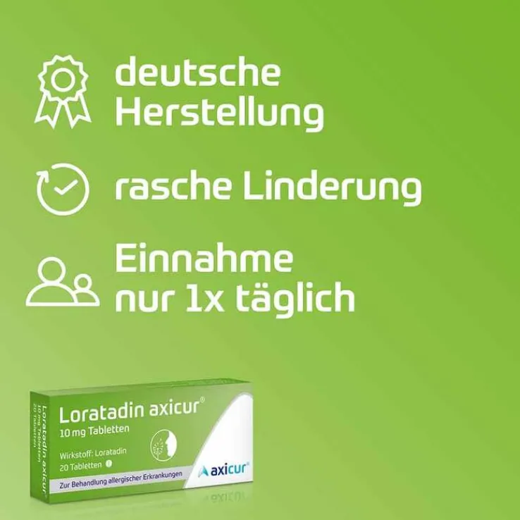 Loratadin axicur® 10 mg Tabletten, 20 St