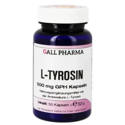 Hot L-Tyrosin 500 mg GPH Kapseln, 50 St Aminosäuren|Muskulatur