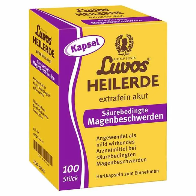 Online Heilerde extrafein akut Säurebedingte Magenbeschwerden Kapseln , 100 St Sodbrennen Medikamente