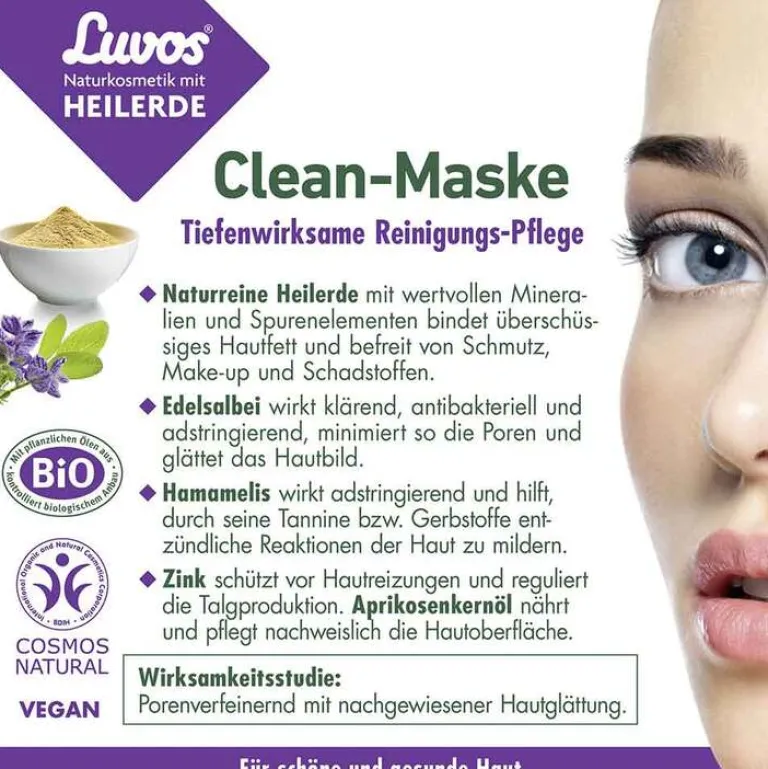 Clearance Luvos Naturkosmetik Heilerde Clean-Maske, 2X7.5 ml
