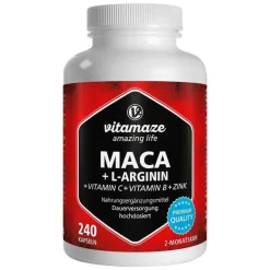Sale Vitamaze Maca 4:1 hochdosiert + L-Arginin Kapseln, 240 St