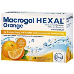 Macrogol HEXAL Orange Pulver zur Herstellung einer Lösung zum Einnehmen Beutel , 20 St