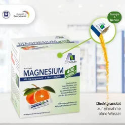 New Magnesium 400 direkt Orange Portionssticks, 50X2.1 g Hirnleistung & Nerven