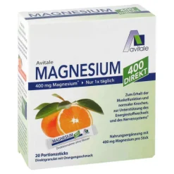 Best Magnesium 400 direkt Orange Portionssticks, 20X2.1 g