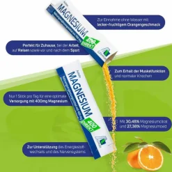 Online Avitale Magnesium 400 direkt Orange Portionssticks, 100X2.1 g