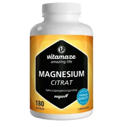 Clearance Vitamaze Magnesiumcitrat 360 mg vegan Kapseln, 180 St