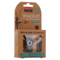 Hot Manouka Mückenschutz Armband Erwachsene schwarz, 1 P