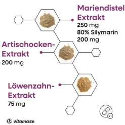 Outlet Mariendistel Komplex Artischocke + Löwenzahn veg.Kps, 90 St Verdauung