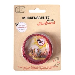 Hot Mückenschutz Armband PU Leder rot KDA, 1 St
