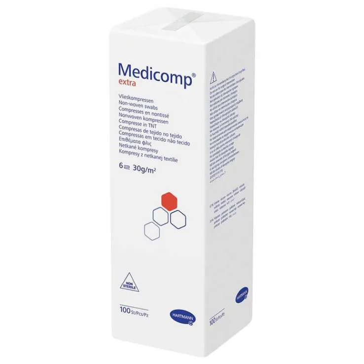 Medicomp Extra Kompressen 7,5x7,5 cm unsteril, 100 St