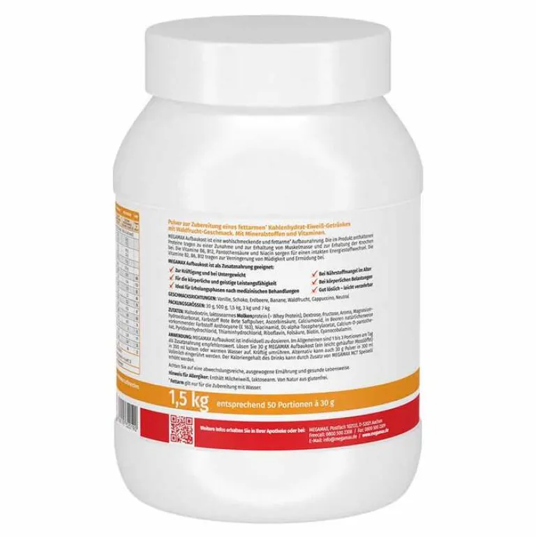 Clearance Megamax Aufbaukost Waldfrucht Pulver, 1.5 kg Sonstige Aufbaupräparate