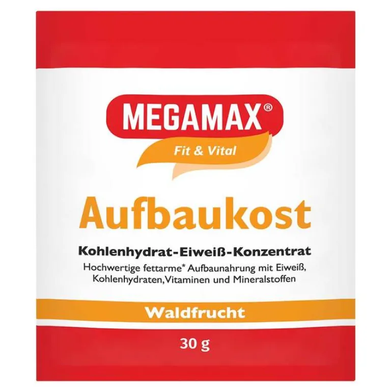 Clearance Megamax Aufbaukost Waldfrucht Pulver, 30 g Sonstige Aufbaupräparate
